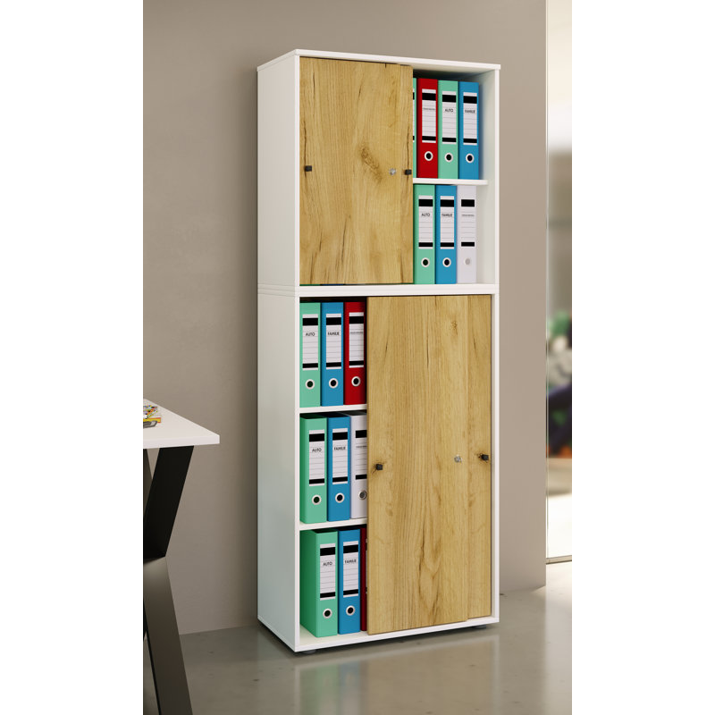 Amrei Storage Cabinet, White/Natural
