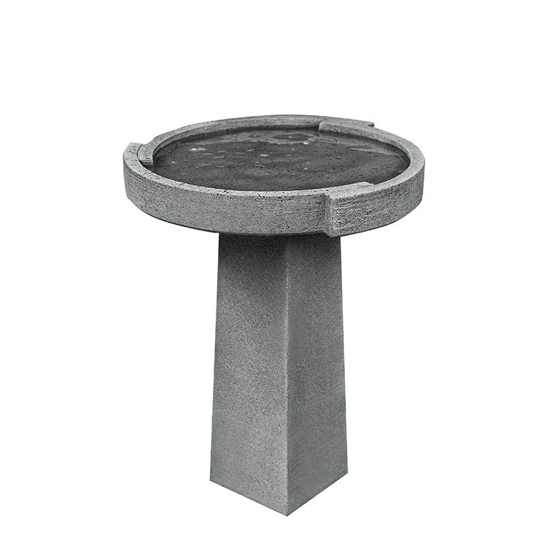 Concept Birdbath, Pierre grise, L 24,75 po x H 31 po