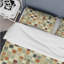 Carreaux de mosaïque moderne beige et orange - Ensemble de housse de couette moderne-109155843