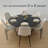 Kolton 60" Solid Wood Round Desktop Pedestal Kitchen Dining Table-97817445