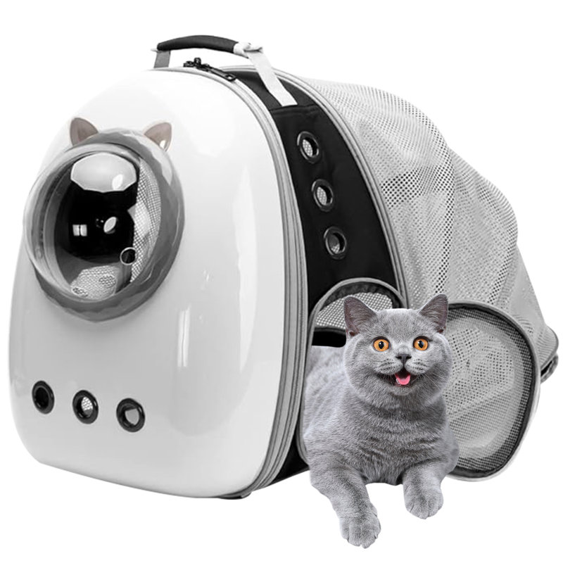 Sac à dos pour chat, Blanc / noir