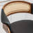 Swivel Upholstered Cane Back Counter Height Bar Stools-1863290118-1863290114