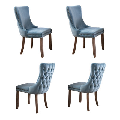 Meritxell Tufted Velvet Upholstered Back Parsons Chair Dining Chair(Set of 2)