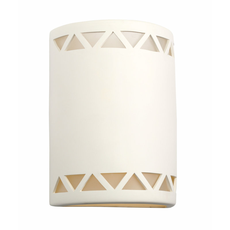 Charleus Flush Mount Ceramic Outdoor Wall Lights, LED Bulb Included, 13" H x 9" W x 5" D