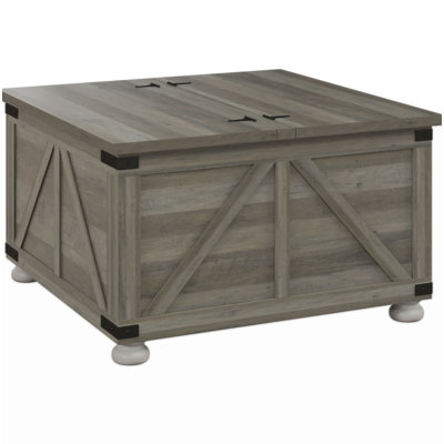 Farmhouse Coffee Table, Square Coffee Table With Storage For Living Room, Center Table With Hinged Flip Lift Top Hidden Space, -  Ophelia & Co., 375766CD1FED441B92C09A2D27131EAE
