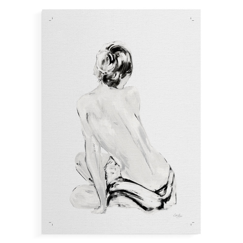 Impressionniste doux nu II - impression sur toile seulement - non encadrée, H 18 po x l 12 po