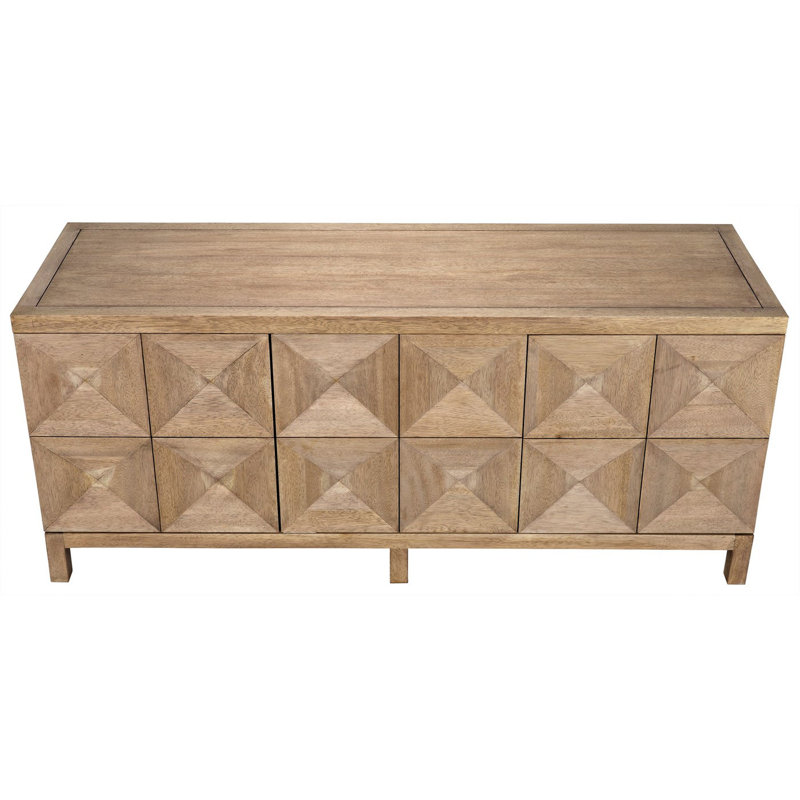 Quadrant 76'' W Solid Wood Sideboard, Washed Walnut
