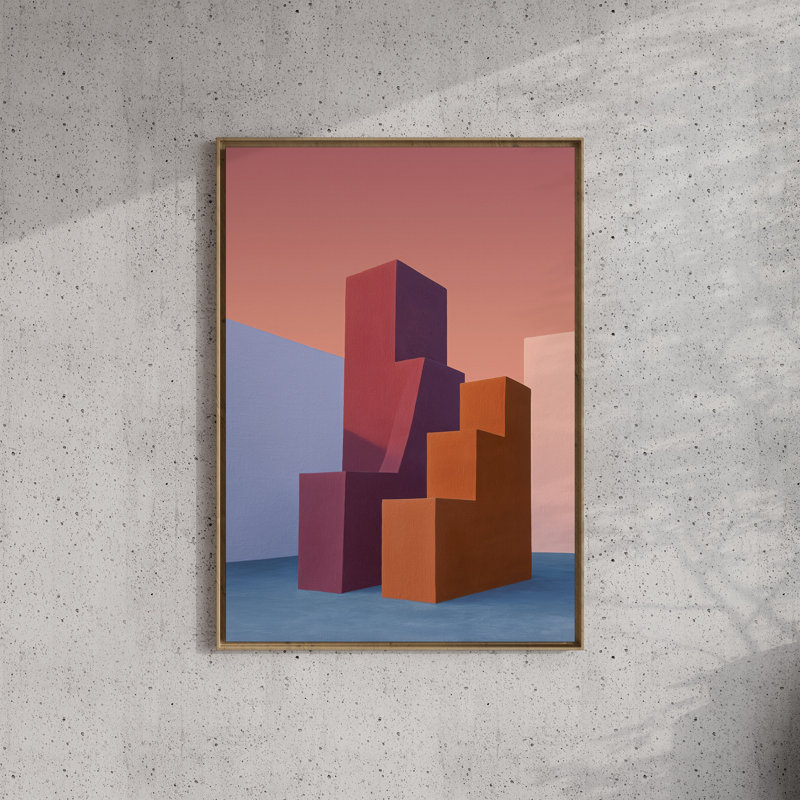 Form and Structure No. 02: Art abstrait géométrique, 30x40 in, Unframed