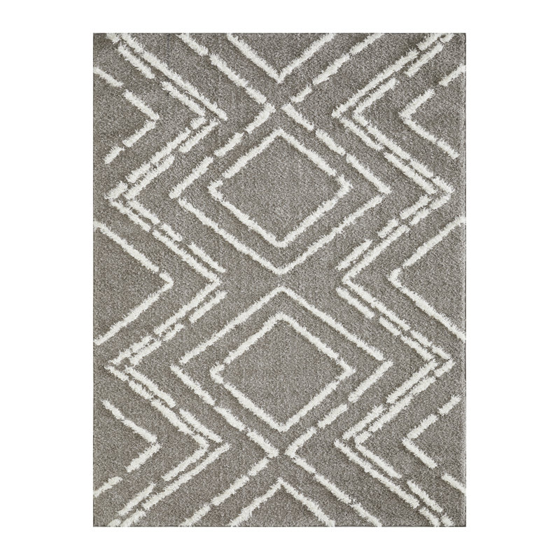 Hinnerich Performance Geometric Indoor Rug, Rectangle 6'7" x 9'2"