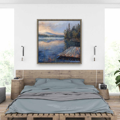 Dock - Grey Framed Canvas for Stylish Home Decor