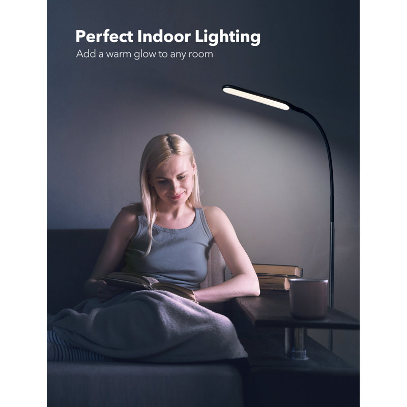 67'' LED Task Floor Lamp, Black