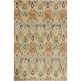 Vogue Handmade Wool Geometric and Ikat Area Rug