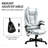 Microfiber Massage Desk Chair, Vibrating Massage Office Chair, With Heat And Reclining Backrest-937747435