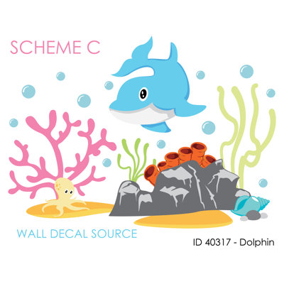 Nautical & Beach Non-Wall Damaging Wall Decal
