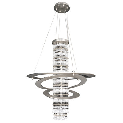 Giovanni 5 LT Brushed Nickel/Clear Pendant Allegri