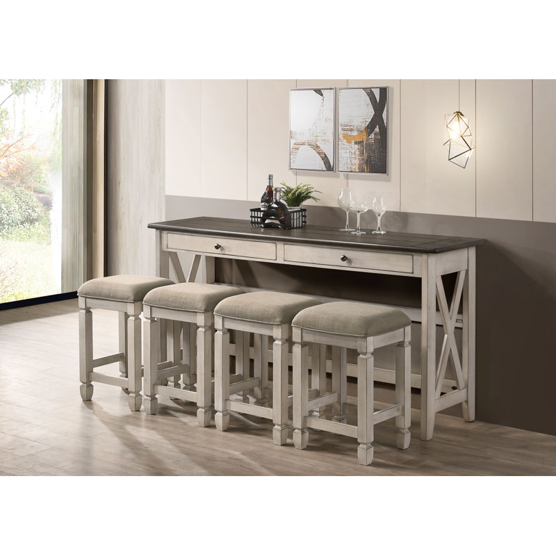 Console avec 4 tabourets