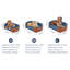 Lit pour chien surélevé de style scandinave avec pieds en bois massif et dossier en bois cintré, coussin en velours, taille moyenne-129513201-129513202