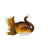 Eile Squat cat Bronze Statue -  Size: 12"L x 6"W x 9"H.