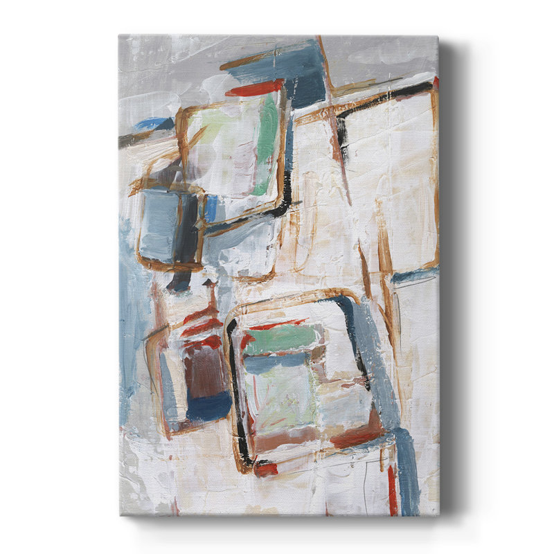 Vue arrière du miroir II - peinture sur toile tendue, L 8 po x H 12 po