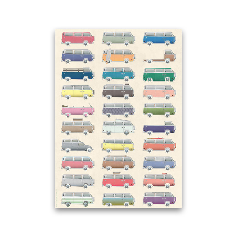 Camper - Print, No Framed, 42cm H x 30cm W x 1cm D