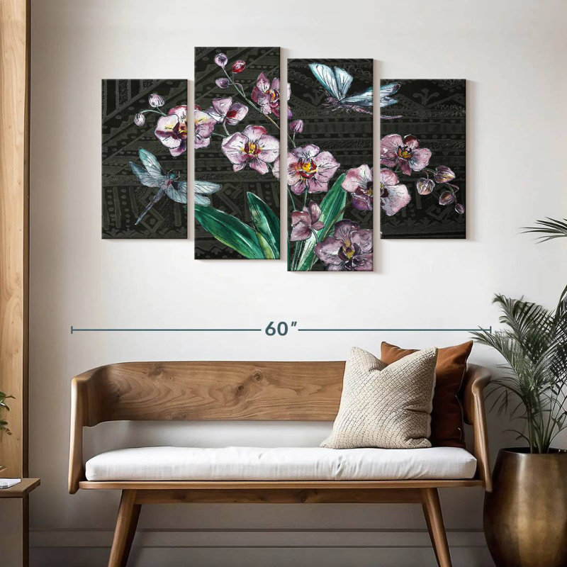 Harnek Boho Orchid Landscape Black