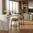 Colombe Upholstered Stool with Metal Frame-982525812-991454321