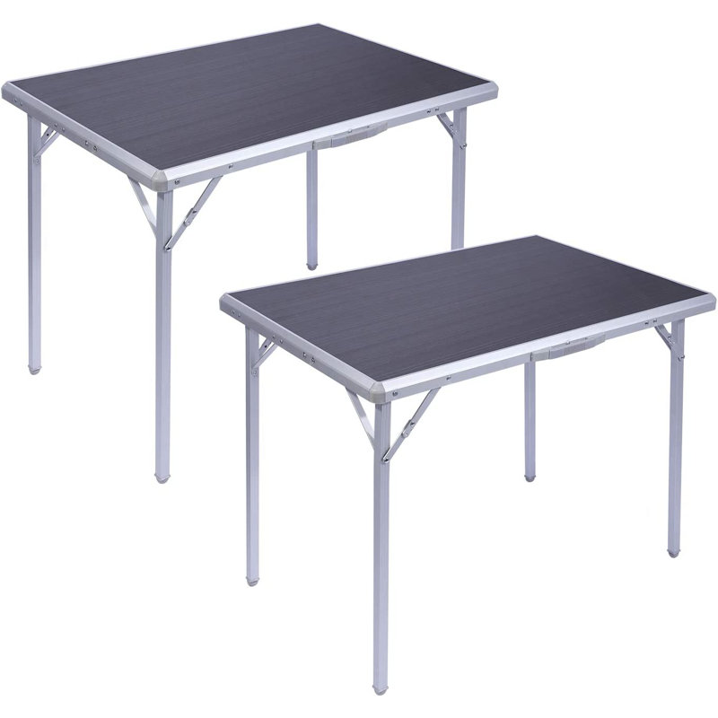Barndolswick Rectangular Wood Metal Folding Outdoor Camping Table , 36'' in. W 24'' in. D