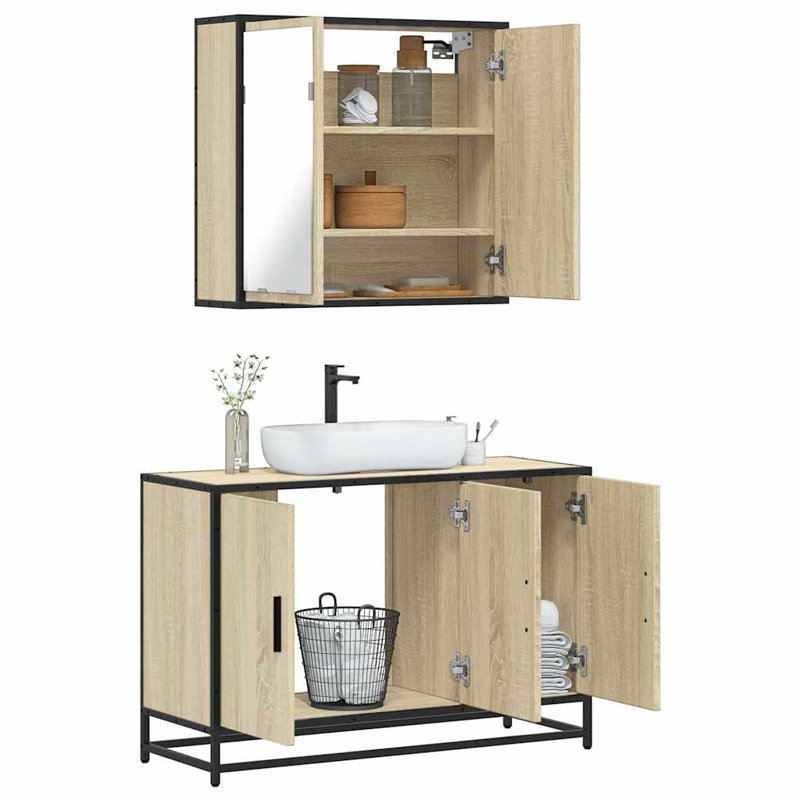 Aloysious Bathroom Furniture Suite, Sonoma Oak
