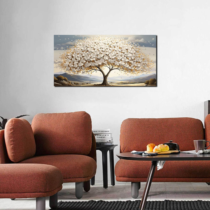 Art floral sur toile Blossom Tree, H 20 po x l 40 po