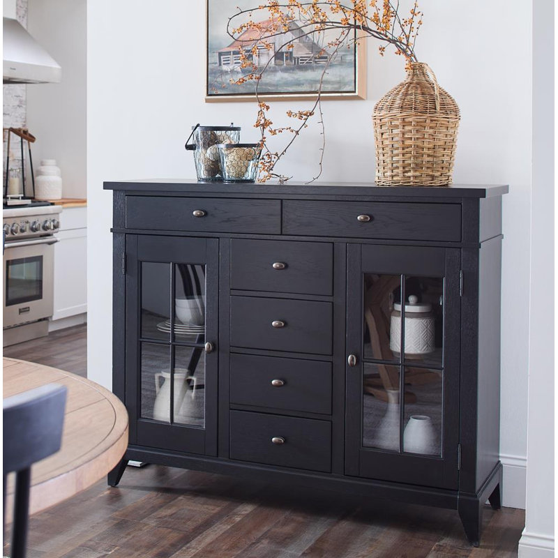 Buffet l 56 po Mya, Noir