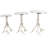 Rosalyn Aluminum Metal Side End Silver Accent Table with Textured Tree Branch Legs Set-1766554429