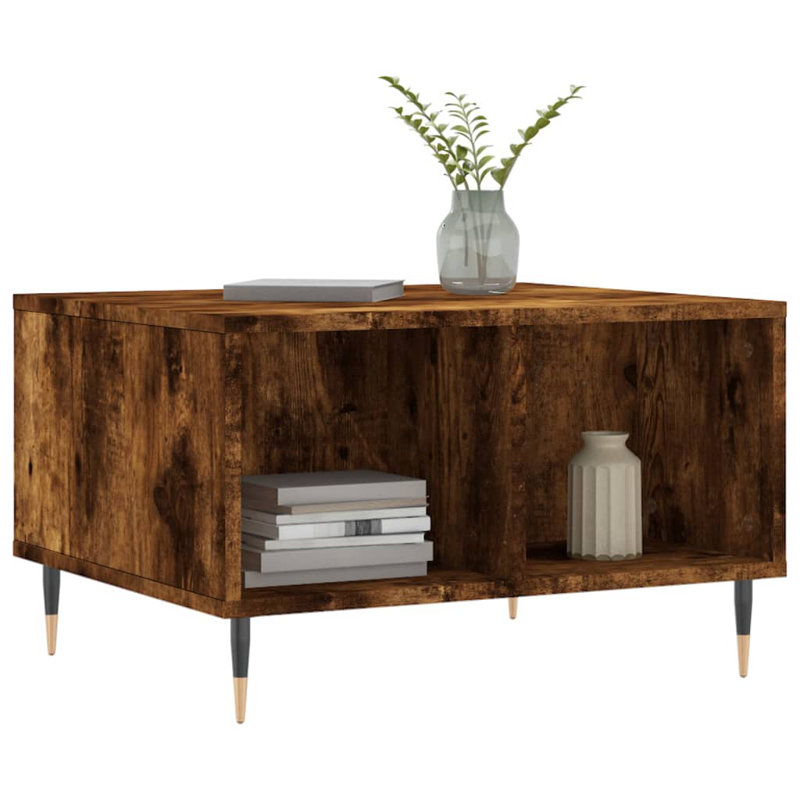 Miria Coffee Table with Storage, Smoked Oak