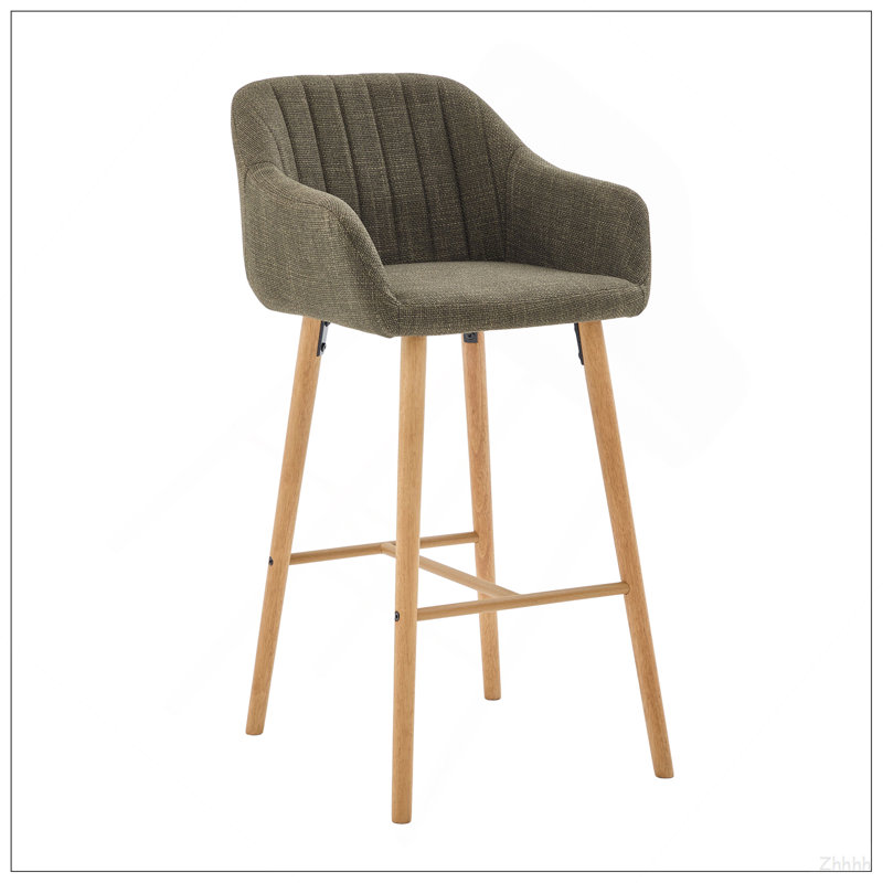 Ensemble de 2 tabourets de bar Modern, Brun olive