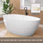 Baignoire de trempage en acrylique autoportante de 55 pouces avec trop-plein et drain