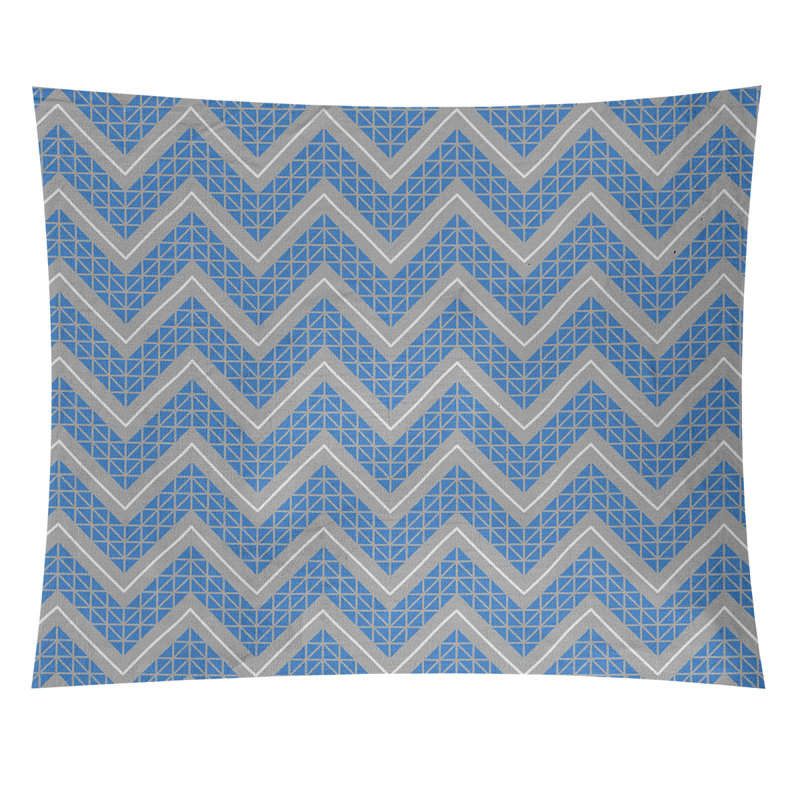 Tapisserie Stephenie, H 27,5 po x l 37,5 po, Bleu / Blanc