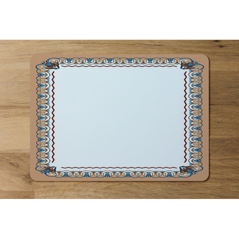Garbis Wood, Polyester Geometric Rectangle Placemat