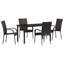 Garden Dining Set 5 Pcs Powder-Coated Steel-1686900158