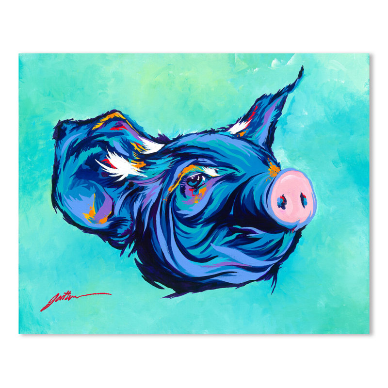 Porker, estampe numérique sur toile tendue avec châssis, H 32 po x l 40 po