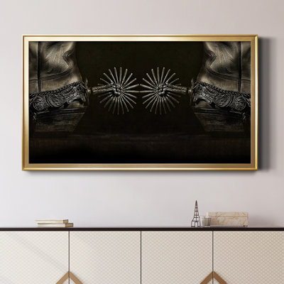 Photographie, étude des éperons - reproduction d'art sur toile encadrée