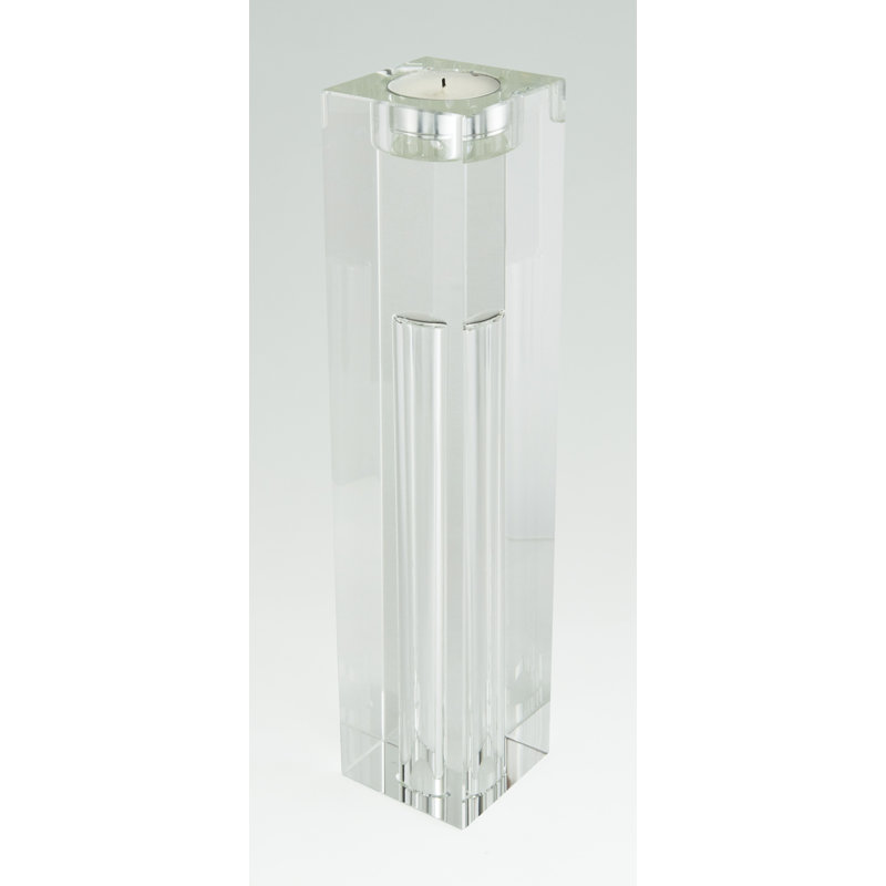 Crystal Tabletop Votive Holder, 8.75" H x 2.5" W x 2.5" D