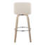 Tabourets de bar 30 po à hauteur fixe Thea avec pieds en bois cintré et repose-pieds rond Thea-94885337