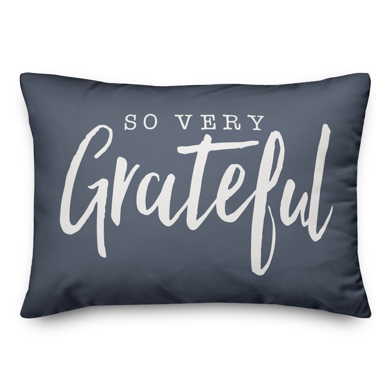  Rectangular so Very Grateful Lumbar Pillow Insert
