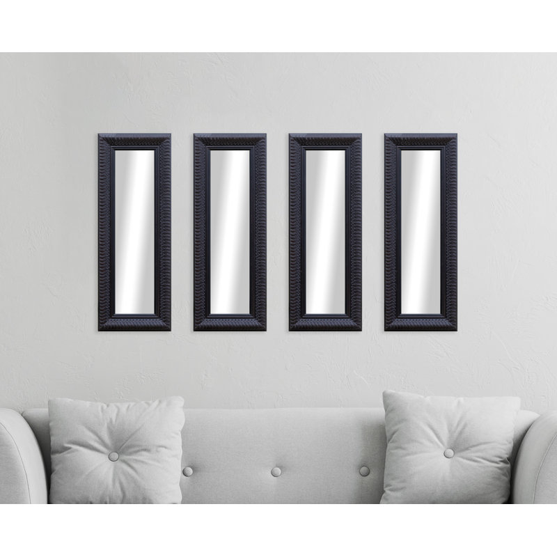 Ensemble de 4 miroirs vénitiens 4 pièces Derrell, H 29,5 po x l 11,5 po