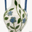 Vase amphore en céramique à motif floral, 18 x 18 x 32,5 cm, vase décoratif à double anse pour table
