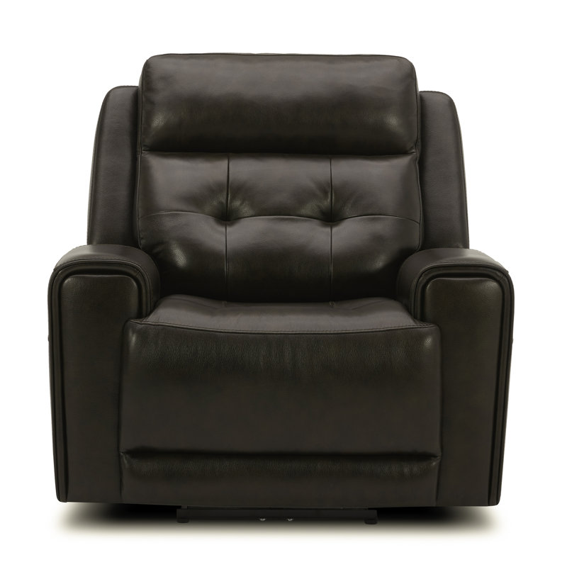 Iavor Leather Power Recliner, Dark Brown