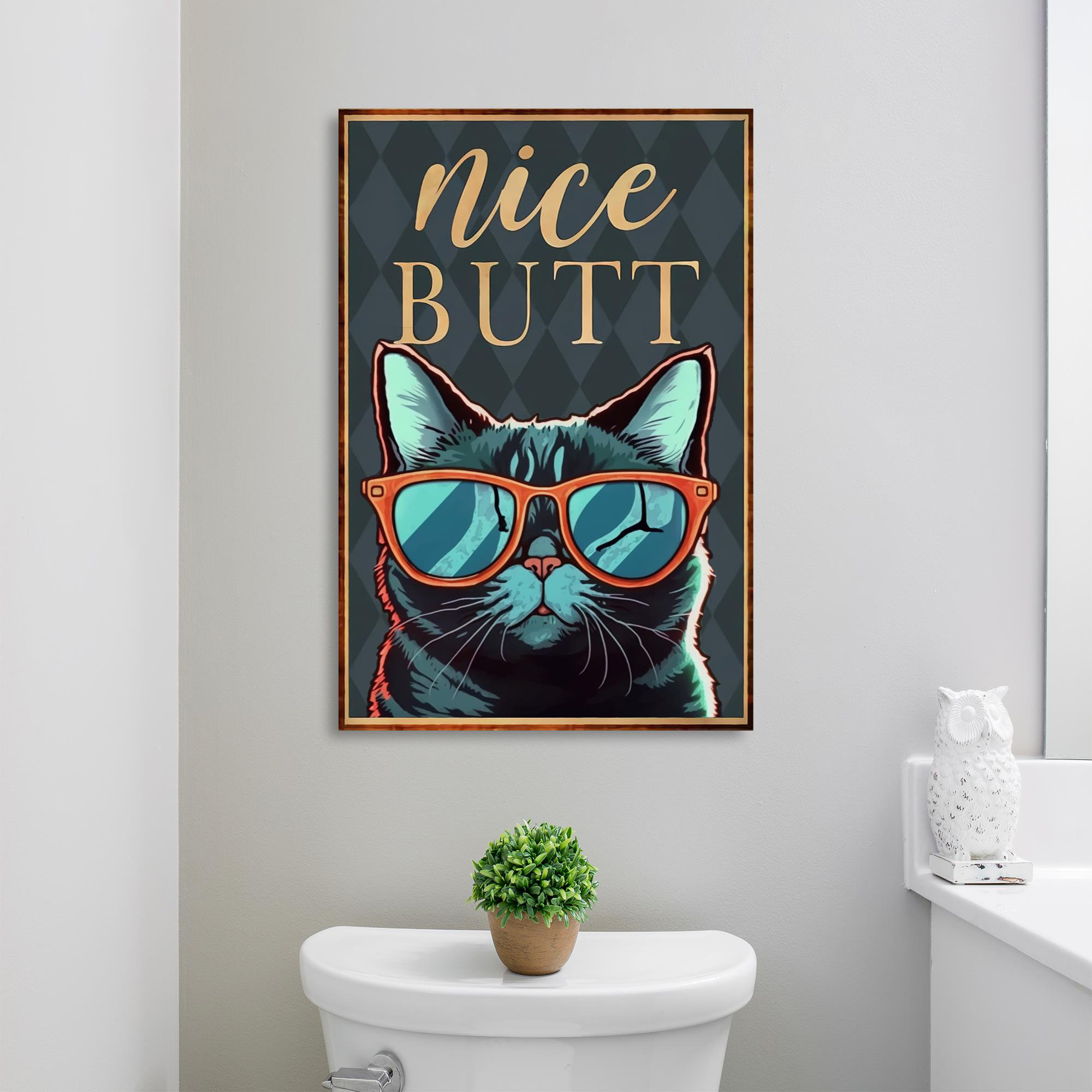 1pc Art Canvas Poster Funny Kitty Painting On Canvas Wall Art