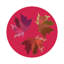 Autumn Leaves Vegan Leather Round Pebble Placemat-140084549