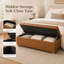 Banc de rangement en similicuir 60 po-1558685633