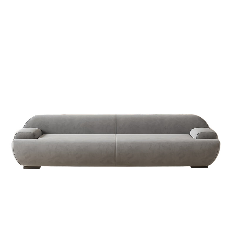 Banc rembourré Hamidiye Leathaire, H 23,62 po x l 70,86 po x P 19,68 po, Gris