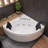 59.13'' x 59.13'' Whirlpool Acrylic Bathtub